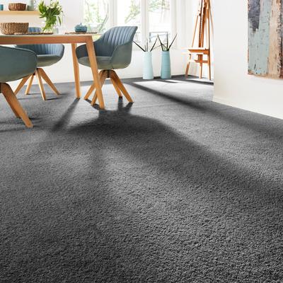 Teppichboden ANDIAMO "Verona, Velours, Made in Belgium", grau (anthrazit), B:500cm H:6mm L:300cm, Kunstfaser, Teppiche, Uni Farben, Breite 400 cm oder 500 cm, strapazierfähig, pflegeleicht Image