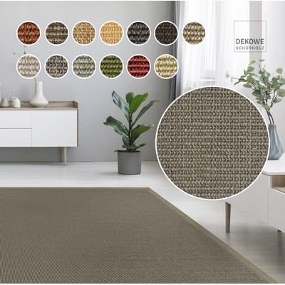 Sisalteppich DEKOWE "Mara S2 mit Bordüre Spezial", grau (platin), B:270cm H:5mm L:300cm, Sisal, Teppiche, 100% Sisal, auch als Läufer, Wohnzimmer Image