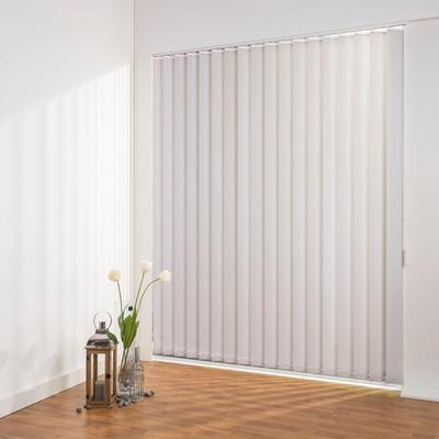 Lamellenvorhang LIEDECO "Lamellenvorhang Vertikalanlage perlex - 89 mm Lamelle" Gr. 10, grau (hellgrau, weiß), B:150cm H:250cm, Jalousien, Kürzbare Vertikalanlage Perlex Image