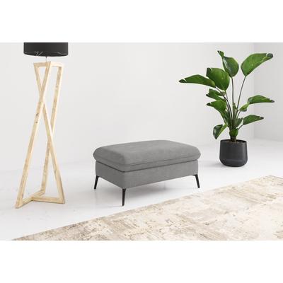 Polsterhocker SIT & MORE "Emely", grau, B:104cm H:47cm T:69cm, 100% Polyester, Hocker, mit praktischen Stauraum Image