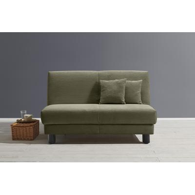 Schlafsofa ELL + ELL "Enny", grün, B:145cm H:90cm T:100cm, 92% Polyester 8% Nylon, Sofas Image