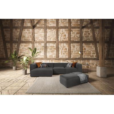 Ecksofa W.SCHILLIG "around-the-block", grau (anthrazit z69), B:341cm H:66cm T:164cm, Longlife Xtra-Leder Z69: Das feinnarbige, gedeckte Softleder Z69 besticht durch seine außergewöhnliche Weichheit im trendigen u00bbVintage-Looku00ab, Hautstärke 0,... Image