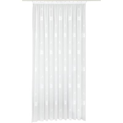 Gardine WECKBRODT "Alexa", weiß, B:250cm H:225cm, Jacquard, Polyester, Gardinen, Jacquard, strukturiert,halbtransparent, Allover,Motiv, nach Maß, Store Image