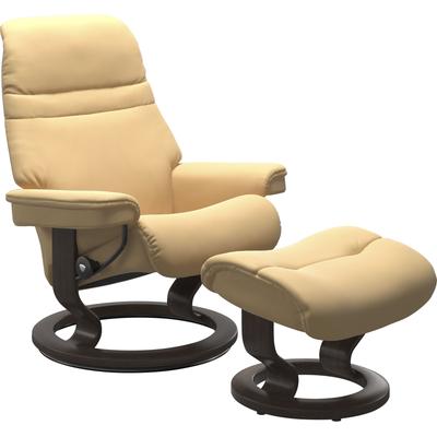 Relaxsessel STRESSLESS "Sunrise", gelb, Material Bezug, Ausführung Funktion, Größe B/H/T, Leder BATICK: BATICK ist ein leicht korrigiertes, durchgefärbtes und genarbtes Möbelleder, bei dem die meisten Unebenheiten und Spuren in der Regel entfernt... Image