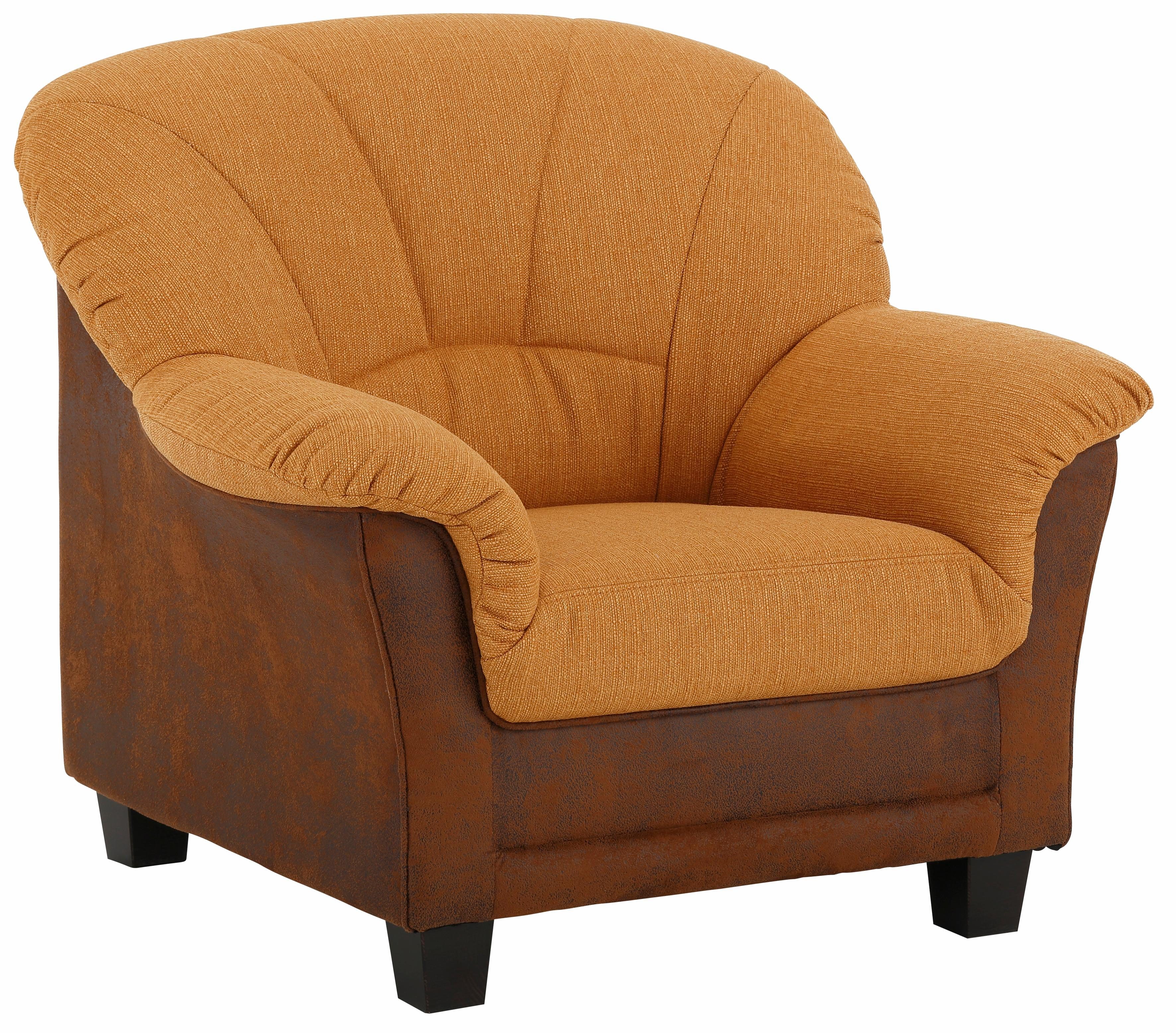 Sessel HOME AFFAIRE "Camelita zeitlos, bequeme Armlehnen, auch in Leder, Breite 93cm", braun (braun, senf), B:93cm H:86cm T:81cm, MELROSE/Struktur (100% Polyester);Echtleder mit Kunstleder im Rücken;Microfaser PRIMABELLE (100% Polyester);MELROSE...