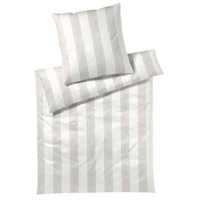 Bettwäsche ELEGANTE "Capri", beige (sand), B/L: 155cm x 220cm, , Mako-Satin, B/L: 80cm x 80cm, Mako-Satin, Obermaterial: 100% Baumwolle, Bettwäsche, angenehmes Hautgefühl Image