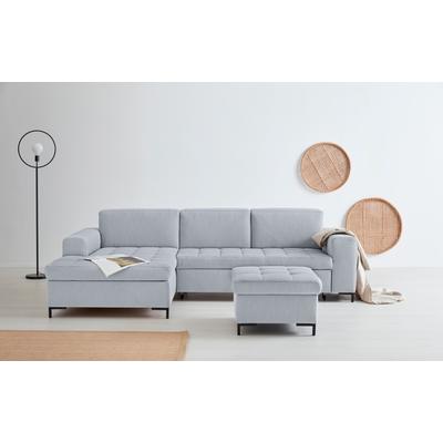 Ecksofa OTTO PRODUCTS "Grazzo, zeitlos & elegant, moderne Sitzheftung, Breite 266cm, L-Form", silber, B:266cm H:80cm T:162cm, Struktur (100% recyceltes Polyester), Luxus-Microfaser weich (100% recyceltes Polyester), Sofas, hochwertige Stoffe aus... Image
