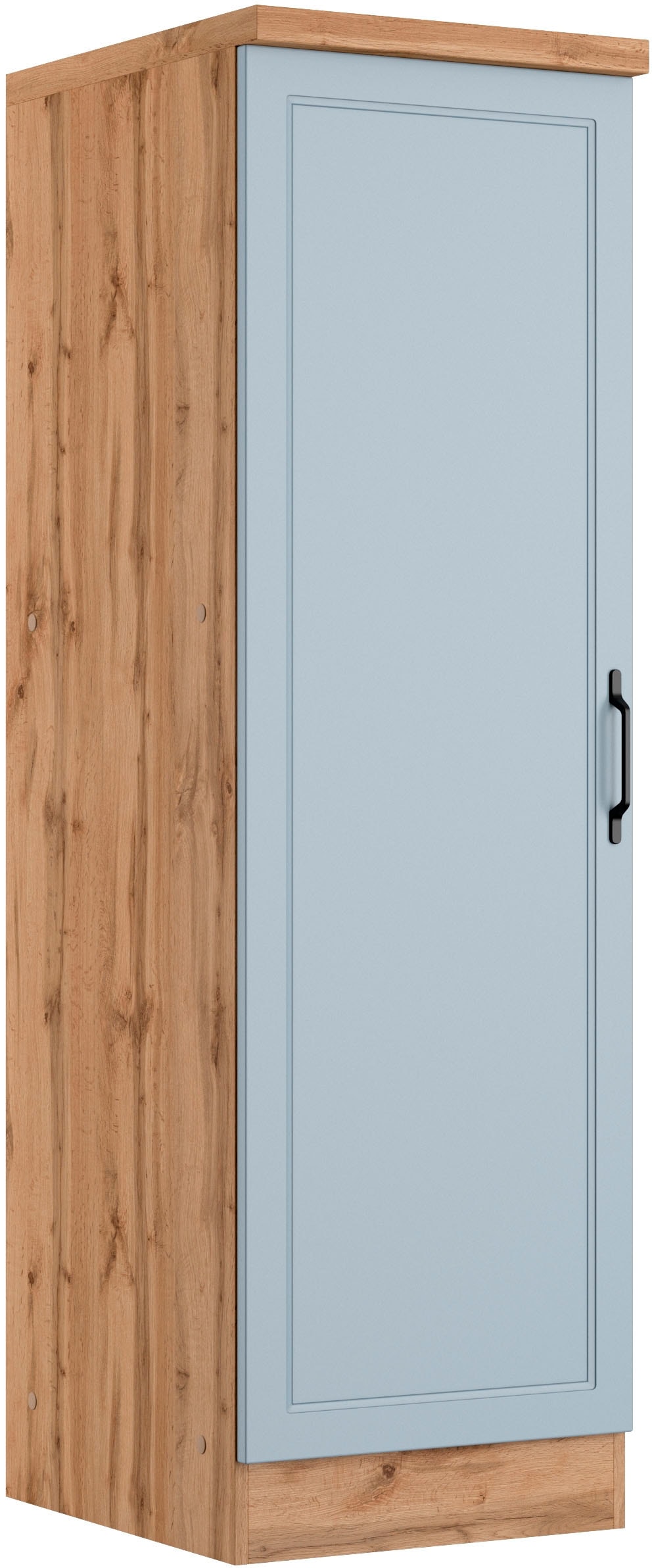 Vorratsschrank KOCHSTATION "KS-Lana", blau (matt hellblau, wotaneiche), B:50cm H:166cm T:60cm, Holzwerkstoff, MDF, Schränke, Vorratsschrank, Breite 50 cm