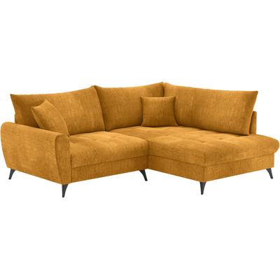 Ecksofa MR. COUCH "Blackburn II, L-Form", orange (dolce 9 curry), B:230cm H:71cm T:190cm, Dolce (100% Polyester), Sofas, Mit Kaltschaumpolsterung bis 140 kg belastbar Image