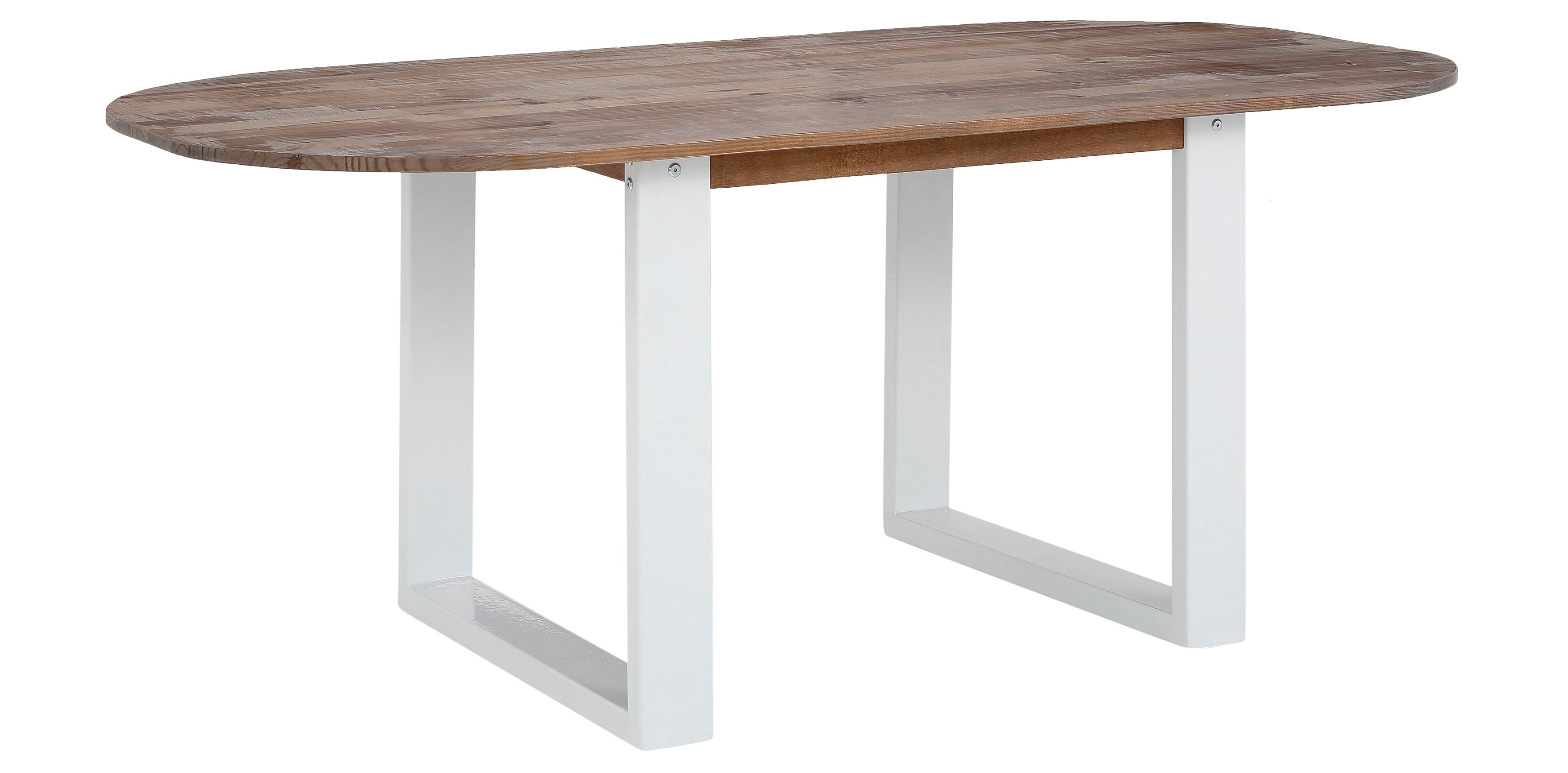 Esstisch HOME AFFAIRE "Lagos", braun (braun, gebürstet, weiß), B:180cm H:76cm T:90cm, Tische, Rechteckiger Esstisch Esstisch Holz-Esstische