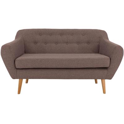 2-Sitzer ANDAS "Renne", braun, B:128cm H:78cm T:73cm, Leder Belfast (echtes Rindsleder), Sofas, mit Heftung im Rücken im skandinavischem Stil Image