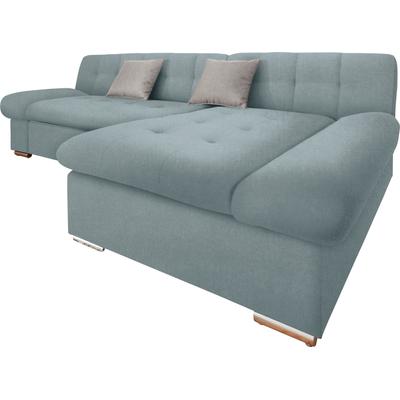 Ecksofa TRENDMANUFAKTUR "Reggae II, moderne Optik, Armteilverstellung, B/T 237/156cm, L-Form", grün (salbei), B:237cm H:78cm T:156cm, Struktur (100% Polyester), Luxus-Microfaser (100% Polyester), Struktur fein ( 100% Polyester), Sofas, wahlweise mit... Image
