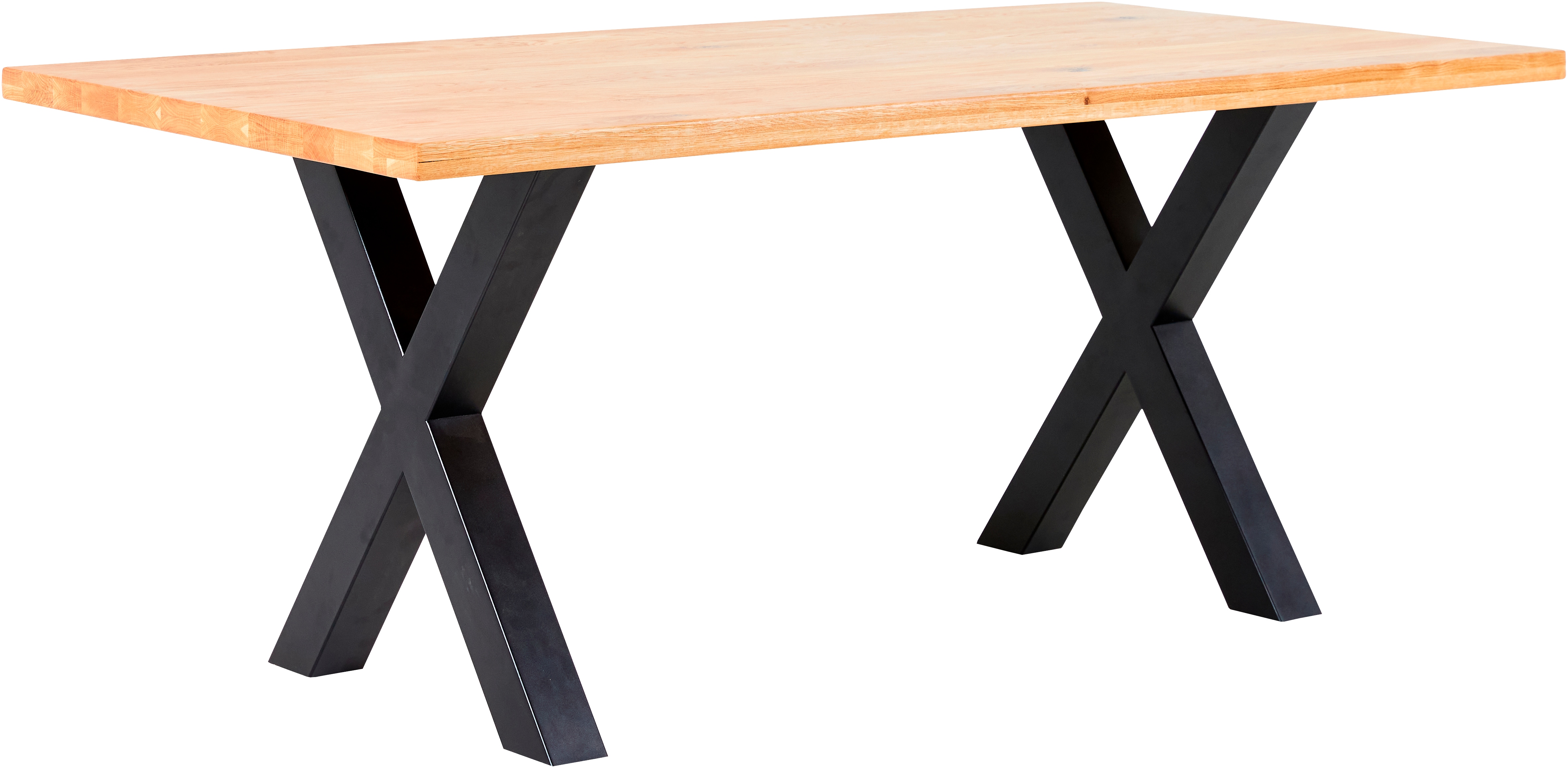 Esstisch MASSIVLINE & MORE "Jakarta, Küchentisch, Tisch, Esstisch, Holztisch", x, gestell,braun, schwarz, braun, B:180cm H:76cm T:90cm, Tische, Platte massiv, Gestell Metall pulverbeschichtet schwarz