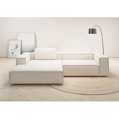 Ecksofa PLACES OF STYLE "Watertown, modernes XXL L-Form, 306 cm breit", beige (nature), B:306cm H:68cm T:191cm, 100% Polyester, Sofas, Großzügiges Lounge-Sofa mit viel Platz für die Familie Image