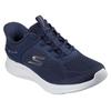 Slip-On Sneaker SKECHERS "SKECH-LITE PRO 2.0", Damen, Gr. 41, blau (navy), Textil, sportlich, Schuhe, Freizeitschuh, Slipper mit Slip-Ins