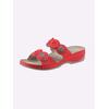 Pantolette WALDLÄUFER, Damen, Gr. 40, rot, Glattleder, modisch, Schuhe