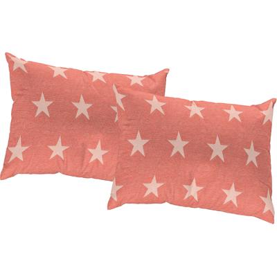 Dekokissen WIRTH "Crayon" Gr. 1, rot (rot, gemustert), B:40cm L:60cm, Baumwolle, Polyester, Dekokissen_Sitzkissen_Kissenhüllen, Kissenhülle ohne Füllung, 2 Stück Image