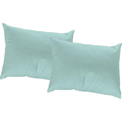 Dekokissen ADAM "Uni Collection", blau (hellblau, unifarben, jaquard, struktur), B:40cm L:60cm, Baumwolle, Dekokissen_Sitzkissen_Kissenhüllen, aus zertifizierter Bio-Baumwolle, Kissenhülle ohne Füllung, 1 Stück Image