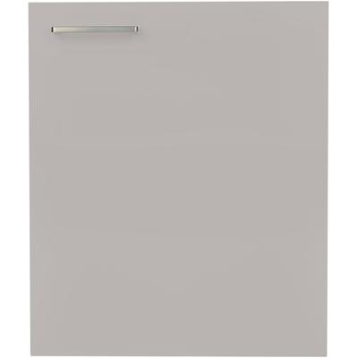 Frontblende NOBILIA "Touch", Ausrichtung wählbar", grau (front: lacklaminat steingrau supermatt), B:60cm H:72cm T:1,9cm, MDF, Möbelblenden, für integrierte Kühlgeräte und Waschautomaten, Breite 60 cm Image