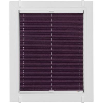 Plissee SUNLINES "One Size Style Crush", lila (brombeere, weiß, weiß), B:110cm H:100cm, Obermaterial: 85% Polyester, 15% sonstige Fasern, Plissees, Zubehörfarbe weiß, zum Klemmen Image