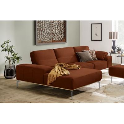 Ecksofa W.SCHILLIG "run, Designsofa mit tollem Sitzkomfort, bequem, L-Form", orange (terracotta w82), B:319cm H:88cm T:178cm, Longlife Xtra-Leder Z73: Naturwalkleder der Luxusklasse aus den erlesensten Rohhäuten. Hautstärke 1, 1 u2013 1, 3 mm,... Image