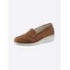 Slipper CASUAL LOOKS, Damen, Gr. 37, braun (cognac), Veloursleder, modisch, Schuhe