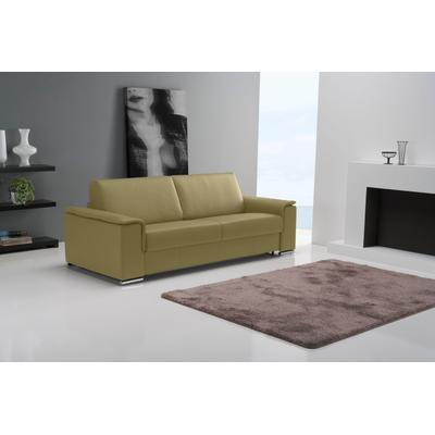 Schlafsofa EGOITALIANO "Cecilia, modern & elegant, erstklassiger Sitzkomfort, Dauerschläfer", grün (pistazie), B:234cm H:85cm T:102cm, Leder u00bbBULLu00ab (echtes Rindsleder). Geschliffenes, pigmentiertes und behandeltes Rindsleder mit einer Dicke... Image