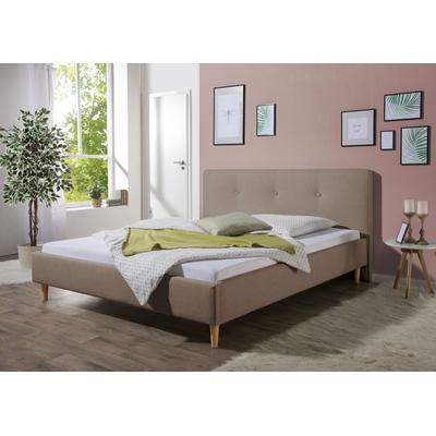 Polsterbett MAINTAL "Lonepine", braun (hellbraun), B:193cm H:97cm L:208cm, Betten, Bettseiten zerlegt, ohne Bettkasten Image