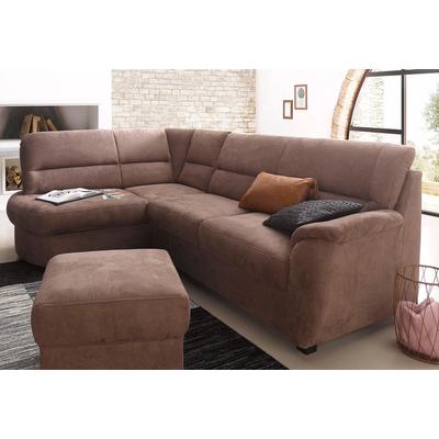 Ecksofa SIT & MORE "Pandora L-Form", braun (schoko), B:251cm H:91cm T:176cm, Luxus-Microfaser ALTARA NUBUCK (100% Polyester), Luxus-Microfaser ALTARA NUBUCK (100% Polyester), Luxus-Microfaser (100% Polyester), Sofas, wahlweise mit Bettfunktion und... Image