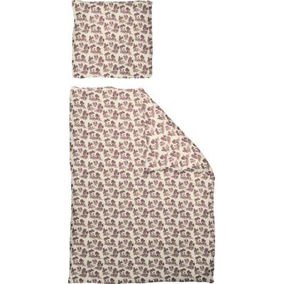 Bettwäsche ADAM "Good Old Days", rot (dunkelrot, natur), B/L: 155cm x 200cm, , Renforcé, B/L: 80cm x 80cm, Renforcu00e9, Obermaterial: 100% Baumwolle, Bettwäsche, GOTS zertifiziert - aus Bio-Baumwolle Image