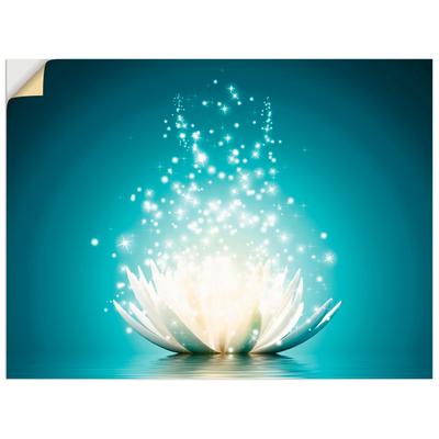 Wandbild ARTLAND "Magie der Lotus-Blume", blau (farbe bild(er): blau), B:40cm H:30cm, Bilder, als Alubild, Outdoorbild, Leinwandbild, Poster, Wandaufkleber Image