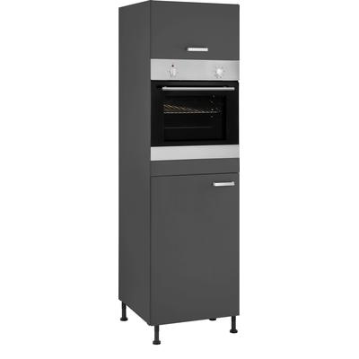 Backofenumbauschrank OPTIFIT "Parma", grau (anthrazit), B:60cm H:211,8cm T:58,4cm, Holzwerkstoff, Schränke, Breite 60 cm Image