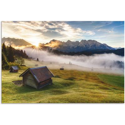 Wandbild ARTLAND "Herbst in Bayern", beige (farbe bild(er): naturfarben), B:120cm H:80cm, Bilder, als Alubild, Outdoorbild, Leinwandbild, Wandaufkleber, versch. Größen Image