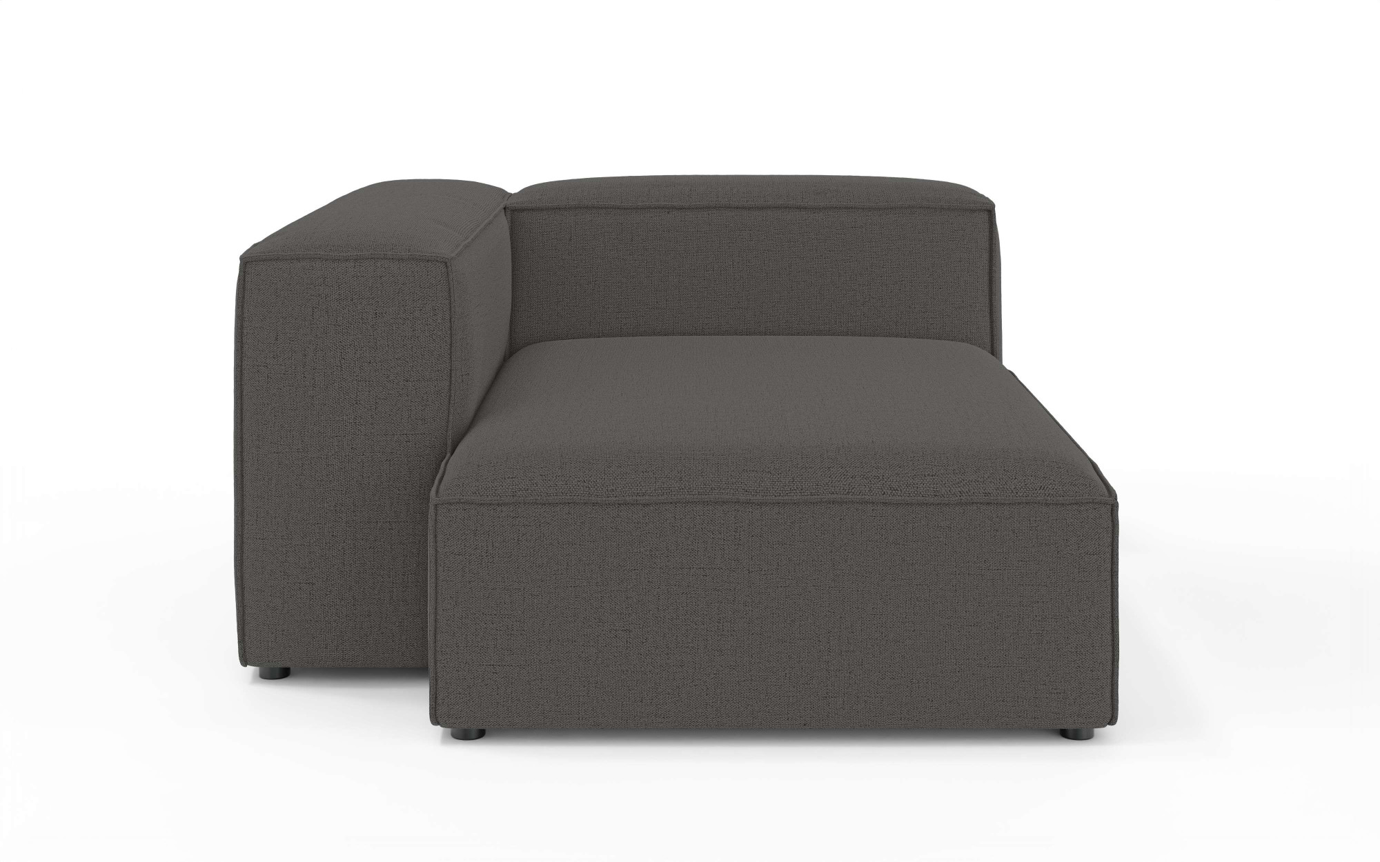 Ottomane OTTO HOME "XL HAILY links/rechts bestellbar, extra tief, Maße B/T/H: 130/160/72cm", grau (dunkelgrau), B:130cm H:72cm T:160cm, 100% Polyester, Sofas, Ottomane, als Modul oder separat verwendbar, für individuelle Zusammenstellung