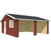 Garage LASITA MAJA "Falkland", rot (schwedenrot), B:575cm H:313,5cm L:575cm, Holzwerkstoff, Garagen