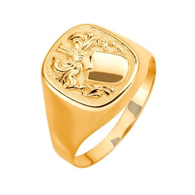Fingerring Gr. 22, gold (gelbgold 375), Fingerringe, Herren, 22, Metall-Gold, Metall, Gold Image
