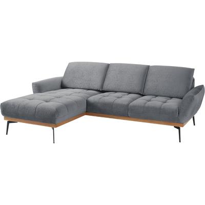 Ecksofa EXXPO - SOFA FASHION "Palic, inkl. Rückenverstellung, bequem, elegant, Breite 245cm, L-Form", grau, B:245cm H:87cm T:185cm, Webstoff Premium: 67% Polyester, 33% Baumwolle, Webstoff: 100% Polyester, Velours: 100% Polyester, Sofas Image