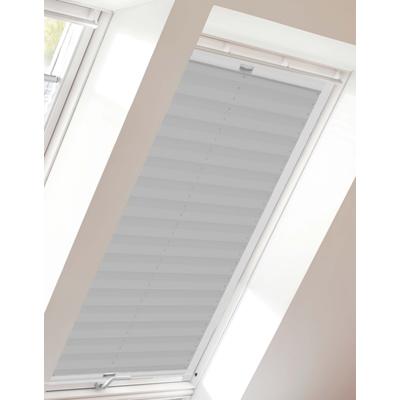 Dachfensterplissee SUNLINES "StartUp Style Crepe", grau (grau, weiß), B:77,6cm H:115,9cm, Obermaterial: 100% Polyester, Plissees, mit Führungsschienen Image