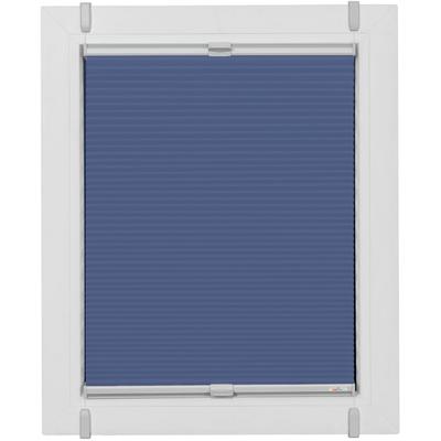 Plissee SUNLINES "Start-up Style Honeycomb", blau (dunkelblau, silberfarben, silberfarben), B:63cm H:85cm, Obermaterial: 100% Polyester, Plissees, verspannt mit Simply-Fix Klemmträger, Wabenplissee, nach Maß Image