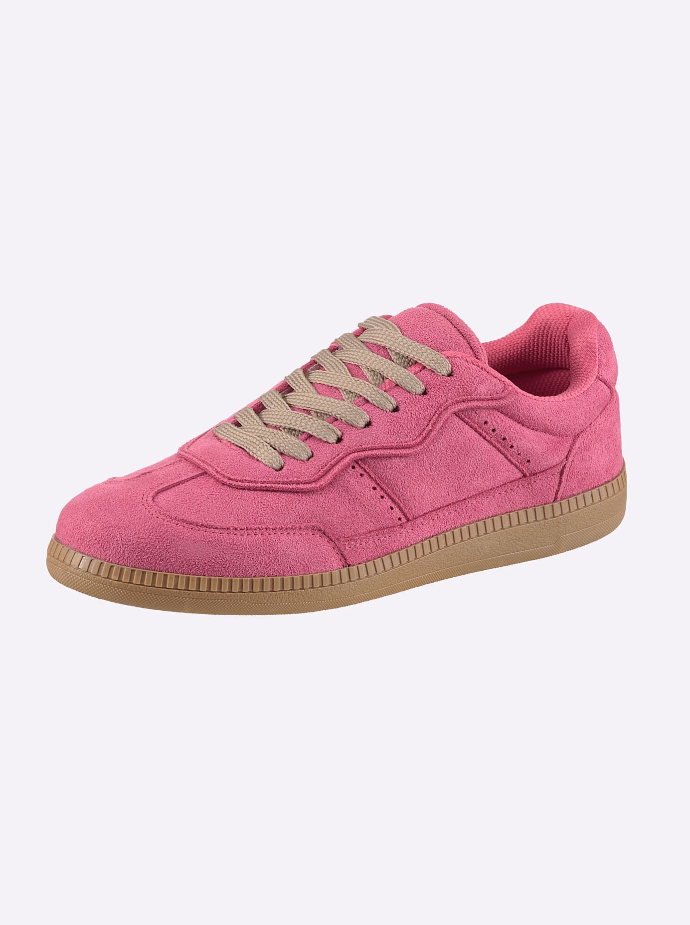 Sneaker HEINE, Damen, Gr. 36, rosa (pink), Synthetik, Schuhe
