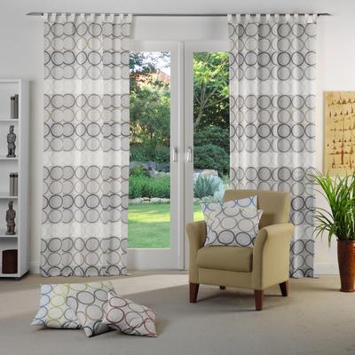 Vorhang WIRTH "Zirbello" Gr. 3, braun, B:132cm H:225cm, Jacquard, Baumwolle, Polyester, Gardinen Image