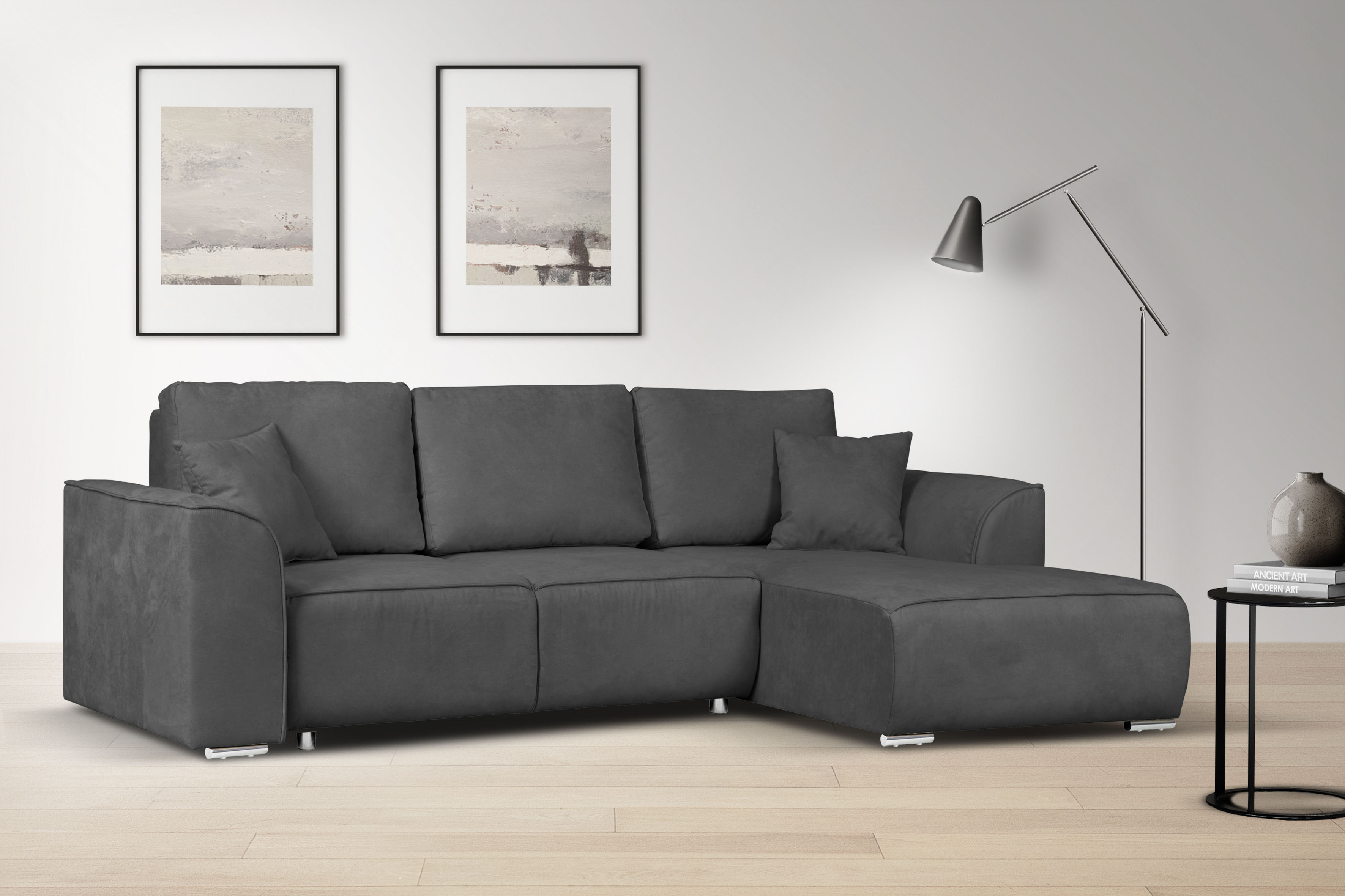 OTTO home "BEATRICE optionale Schlafsofa mit Bettkasten, B/T/H: 265/170/86 cm" L-Form, wahlweise auch mit Bettfunktion und Bettkasten