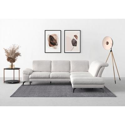 Ecksofa SIT & MORE "Cabana L-Form", silber, B:303cm H:84cm T:244cm, 95% Polyester, 5% Polyamid, Sofas, Ottomane, wahlweise mit Sitztiefen-,Armlehnen- und Kopfteilfunktion Image