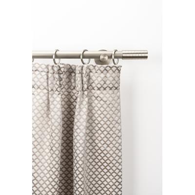 Gardinenstange GARESA "EASY", gold (aluminiumfarben, nickelfarben), B:64cm L:140cm Ø:20mm, Aluminium, Gardinenstangen, Vorhanggarnitur, verlängerbar, Endk. M. Streifen, Alu, mit Ringe Image