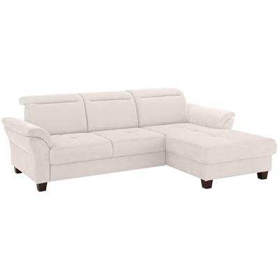 Ecksofa HOME AFFAIRE "Solvei L-Form", beige (natur), B:255cm H:104cm T:185cm, Struktur (100% Polyester), Luxus-Microfaser Lederoptik (100% Polyester), Luxus-Microfaser ALTARA NUBUCK (100% Polyester), Sofas, mit Recamierenabschluß und... Image