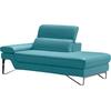 Ottomane EGOITALIANO "Princess, elegantes Designsofa mit erstklassigem Sitzkomfort", blau (türkis), B:177cm H:95cm T:108cm, Leder CAREZZA (echtes Rindsleder) ist ein Naturleder, dass die ursprünglichen Eigenschaften der Haut nicht verändert. Das...
