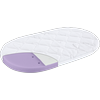 Babymatratze TRÄUMELAND "KINDERWAGEN Brise Light p.f. Elsa & Emil 34 x 78 x 6 cm, oval", weiß, B:34cm H:6cm L:78cm, Bezug (oben): 62% Polyester, 38% Lyocell (TENCEL). Bezug (unten): 100% Polyester. Steppfüllung: 100% Polyester, Matratzen