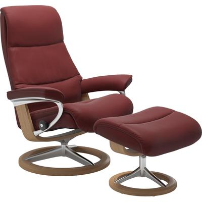 Relaxsessel STRESSLESS "View", rot (cherry paloma), B:78cm H:108cm T:78cm, Leder BATICK: BATICK ist ein leicht korrigiertes, durchgefärbtes und genarbtes Möbelleder, bei dem die meisten Unebenheiten und Spuren in der Regel entfernt wurden., Leder... Image