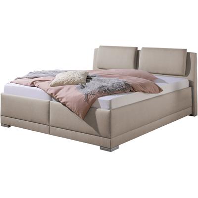 Polsterbett MAINTAL "Oderzo", grau (taupe), B:172cm L:230cm, Struktur (100% Polyester), Betten, inkl. Bettkasten, Kopfteilverstellung, Matratzen in H2 oder H3 wählbar Image