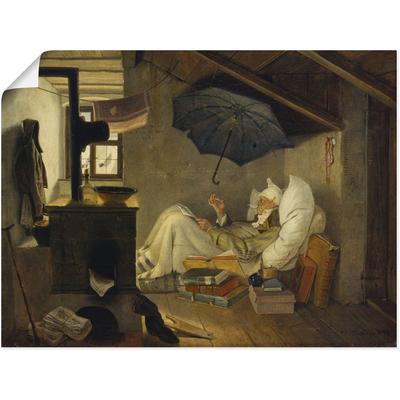Wandbild ARTLAND "Der arme Poet. 1839", braun (farbe bild(er): braun), B:40cm H:30cm, Papier, Bilder, als Leinwandbild, Poster, Wandaufkleber in verschied. Größen Image